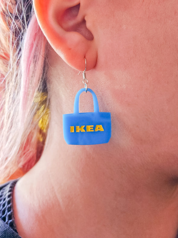 Big Blue Bag Earrings